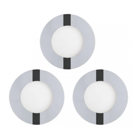 Eglo 78733 - SET 3x Lámpara empotrada LED para baños FUEVA 1xLED/2,7W/230V IP44