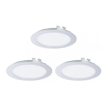 Eglo 78735 - SET 3x Lámpara empotrada LED para baños FUEVA LED/10,95W/230V IP44