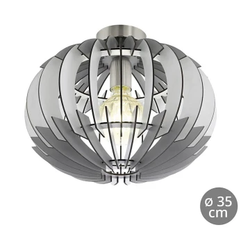 Eglo 79137 - Plafón OLMERO 1xE27/60W/230V šedo-blanco