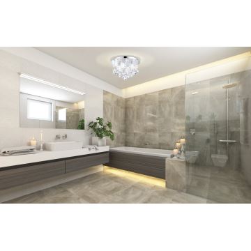 Eglo 79516 - Plafón LED de baño MONTEPRANDONE 8xG9/3W/230V IP44 cromo