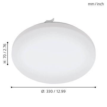 Eglo 79523 - Plafón LED de baño TUSCOLA LED/14,6W/230V IP44