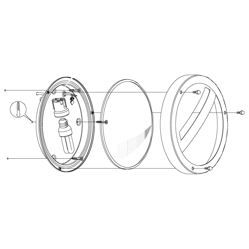 Eglo - Aplique exterior 1xE27/15W/230V IP44