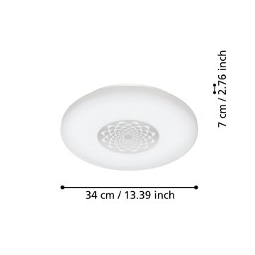 Eglo - Plafón LED regulable LED/15,6W/230V 2700-6500K