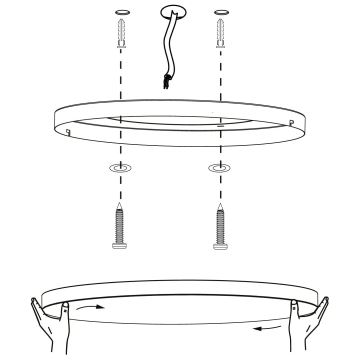 Eglo - Plafón LED RGBW regulable LED/22,4W/230V ZigBee