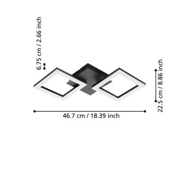 Eglo - Plafón LED regulable LED/15,5W/230V