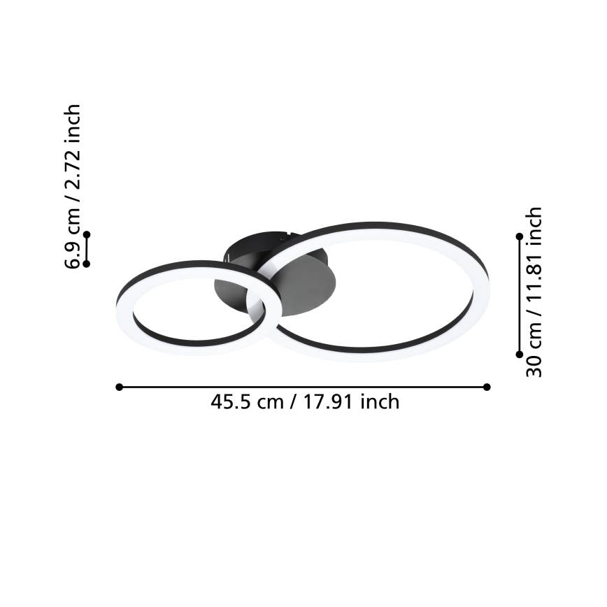 Eglo - Plafón LED regulable LED/33W/230V