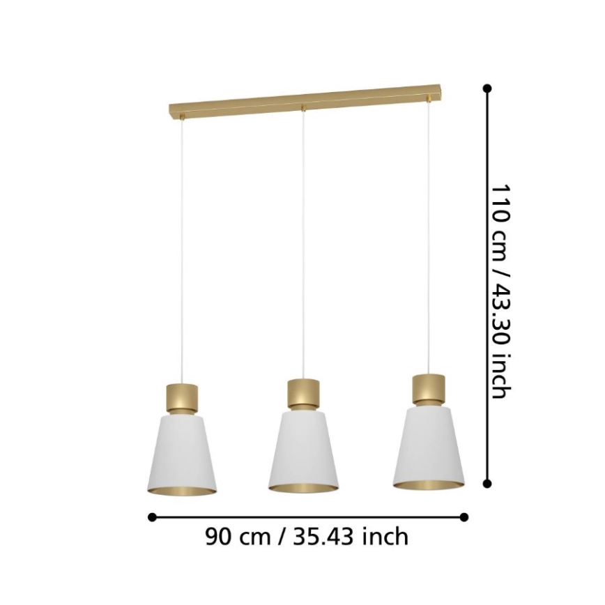 Eglo - Lámpara colgante 3xE27/40W/230V