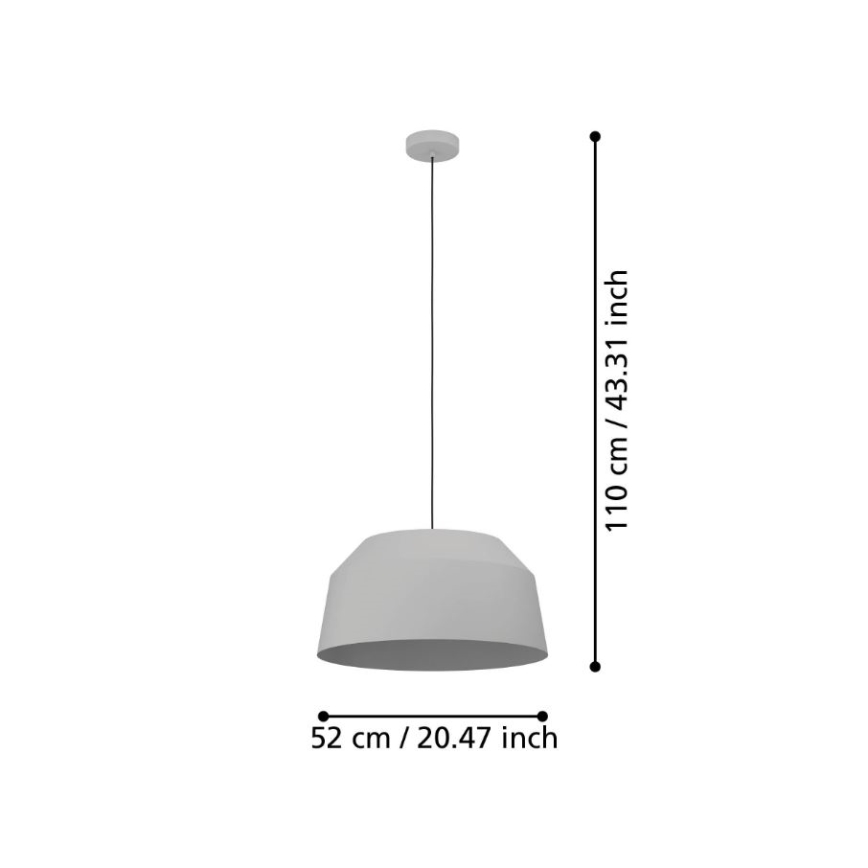 Eglo - Lámpara colgante 1xE27/40W/230V diá. 52 cm