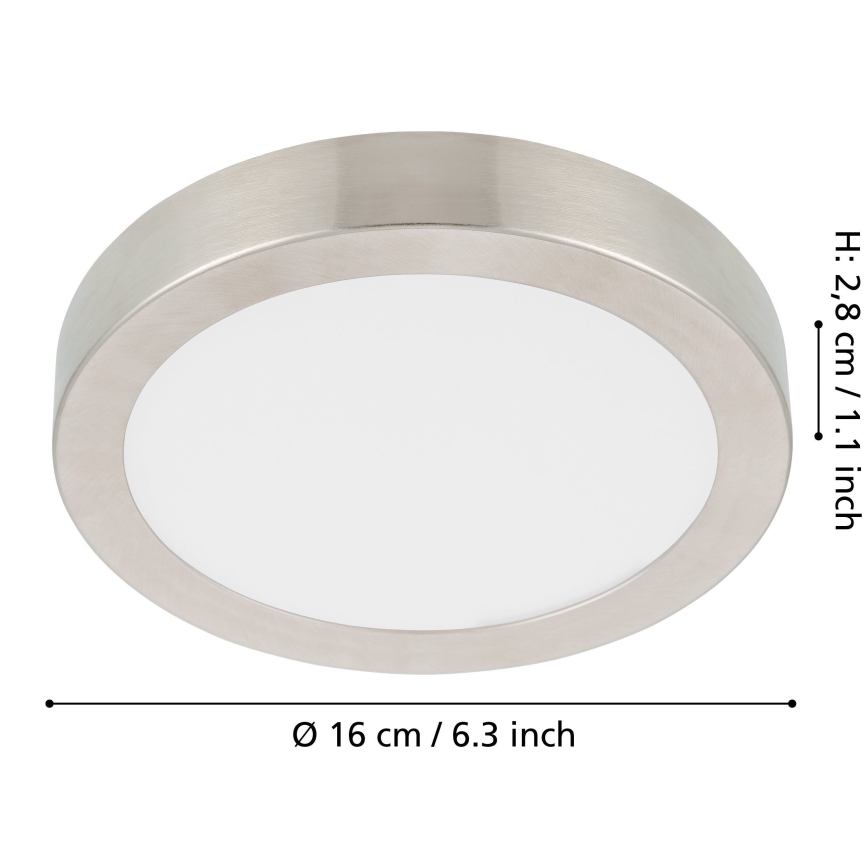 Eglo - Plafón LED regulable LED/11W/230V cromo