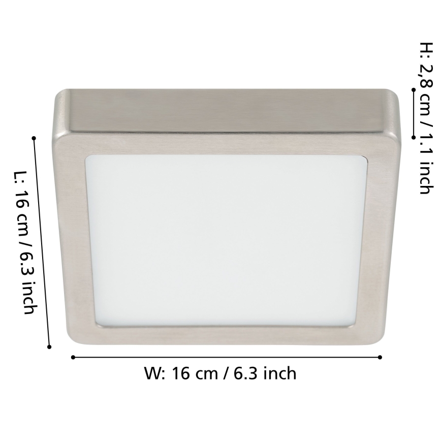 Eglo - Plafón LED regulable LED/11W/230V cromo