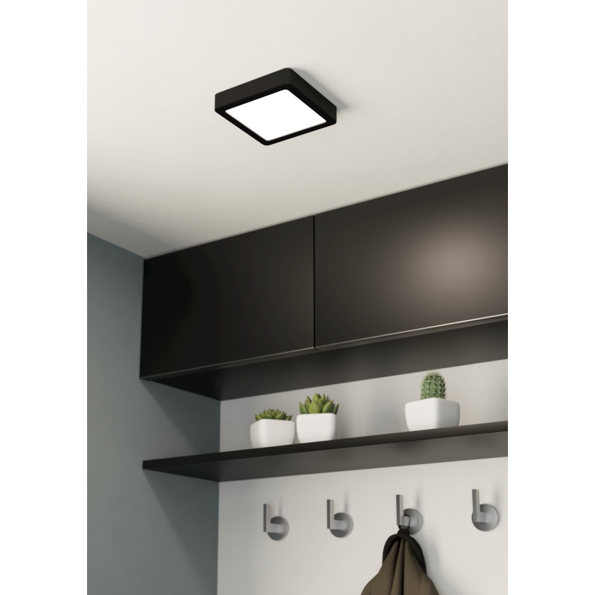 Eglo - Plafón LED de baño LED/11W/230V IP44 negro