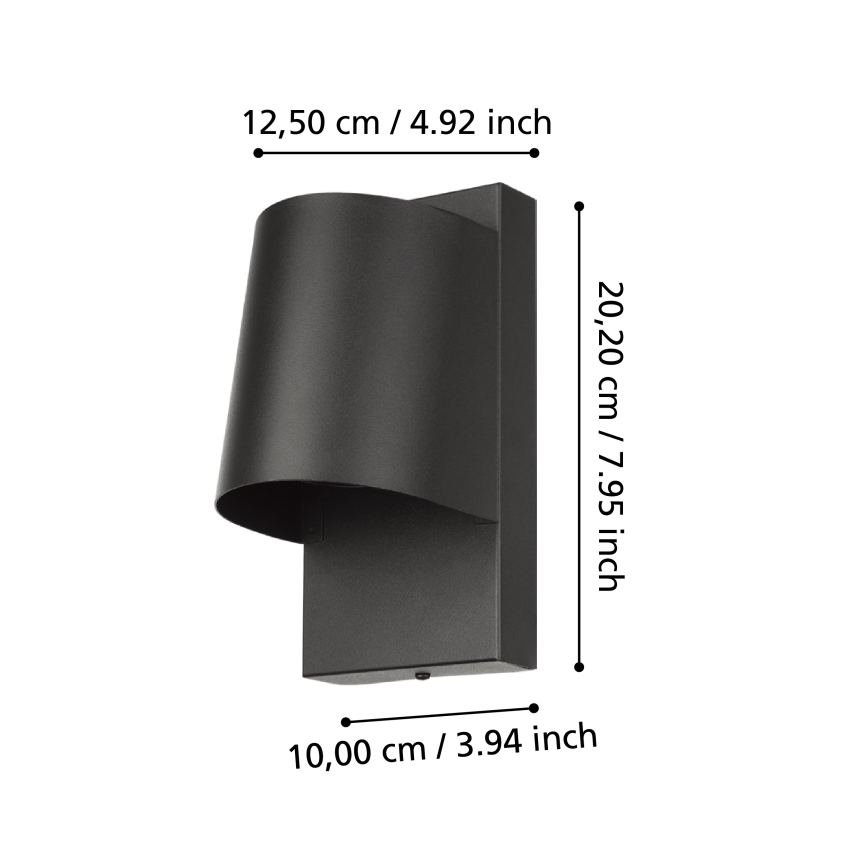 Eglo - Aplique LED para exterior 1xGU10/4,6W/230V IP54