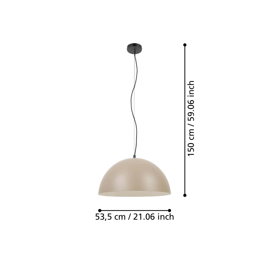 Eglo - Lámpara colgante 1xE27/40W/230V beige