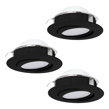 Eglo - SET 3x Lámpara LED empotrable regulable PINEDA LED/5,5W/230V