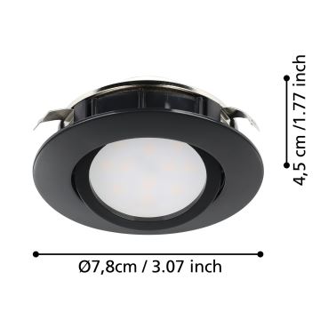 Eglo - SET 3x Lámpara LED empotrable regulable PINEDA LED/5,5W/230V