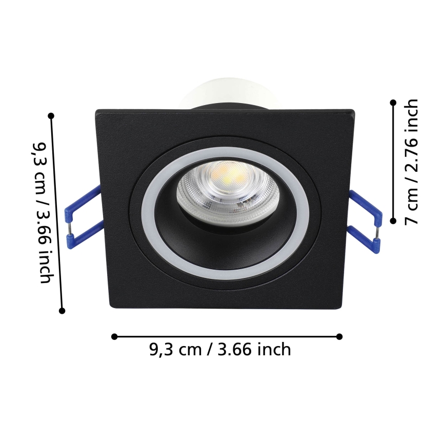 Eglo - LED RGBW Lámpara empotrable regulable LED/4,7W/230V negro