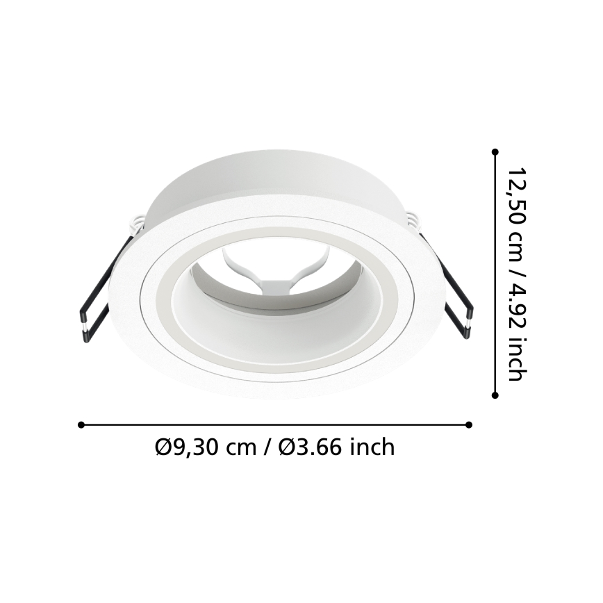 Eglo - Lámpara empotrada 1xGU10/35W/230V blanco