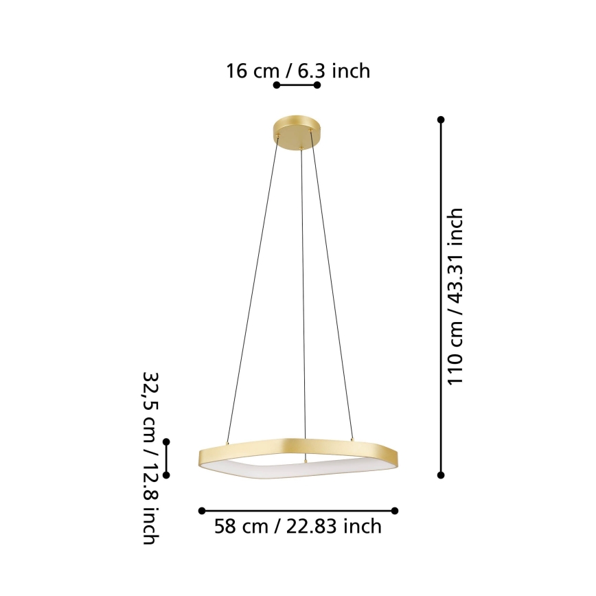 Eglo - Lámpara de araña LED regulable LED/25,2W/230V