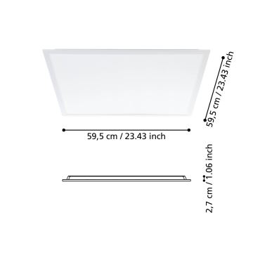 Eglo - Panel LED fijo LED/34,5W/230V 60x60 cm