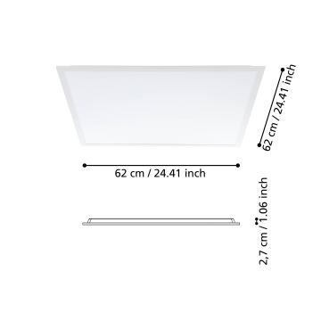 Eglo - Panel LED fijo LED/33W/230V 62x62 cm