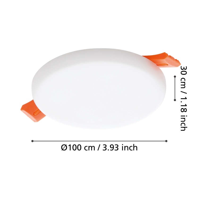 Eglo - Lámpara empotrable de baño LED LED/5,5W/230V diá. 10 cm IP65