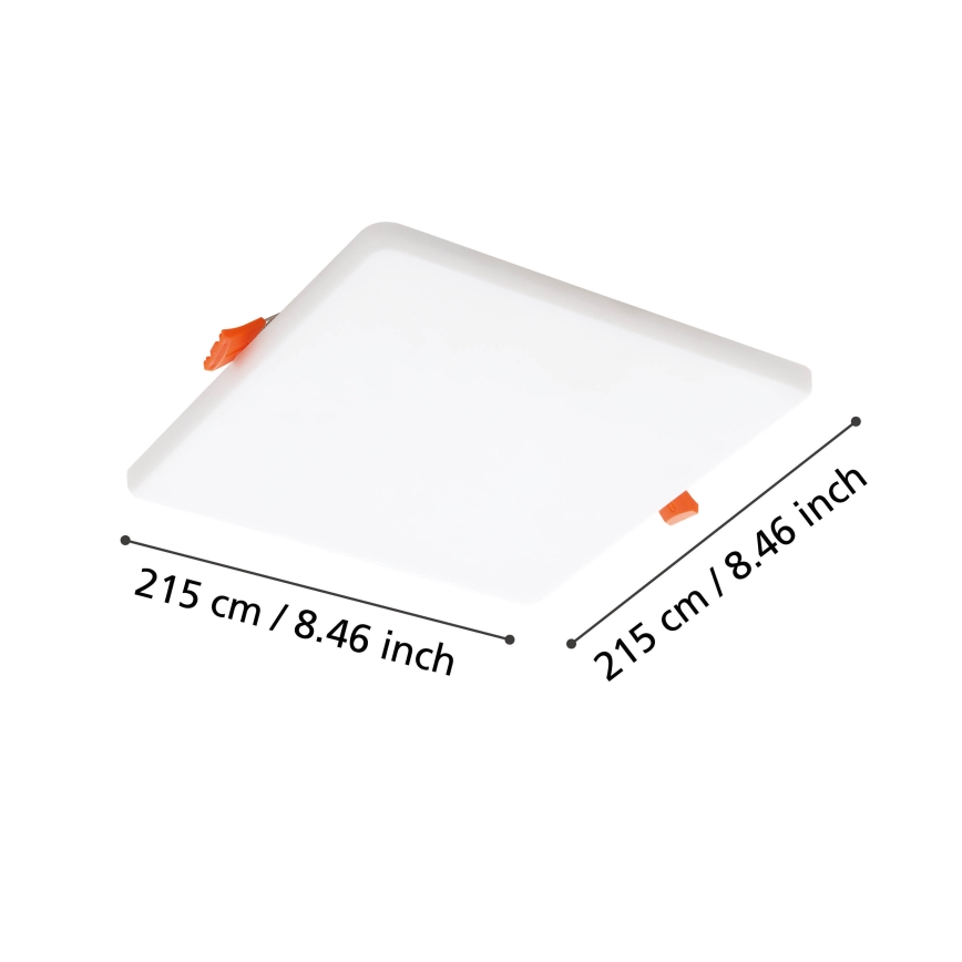 Eglo - Lámpara empotrable de baño LED LED/18W/230V 21,5x21,5 cm IP65