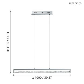 Eglo - Lámpara LED colgante 6xLED/6W/230V