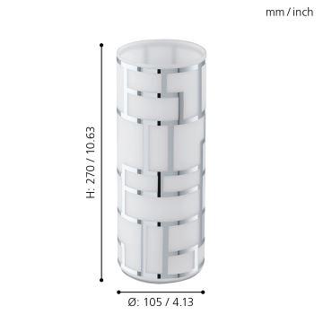 Eglo - Lámpara de mesa E27/60W/230V