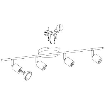 Eglo - Foco LED 4xGU10-LED/3W/230V