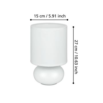 Eglo - Lámpara de mesa 1xE14/40W/230V