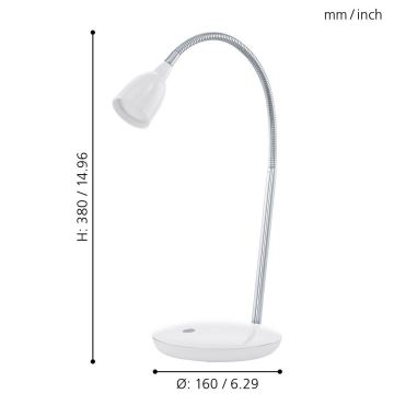 Eglo - Lámpara LED de mesa 1xLED/3W/230V