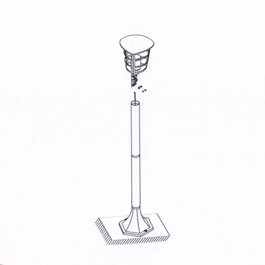 Eglo - LED Lámpara exterior E27/8,5W/230V IP44