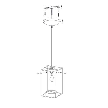 Eglo - Lámpara colgante 1xE27/60W/230V