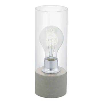 Eglo 94549 - Lámpara de mesa TORVISCO 1xE27/60W/230V gris