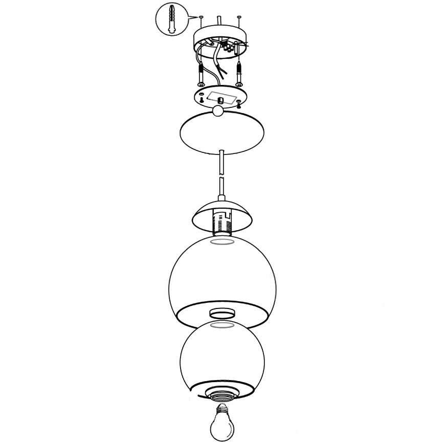 Eglo - Lámpara colgante 1xE27/60W/230V