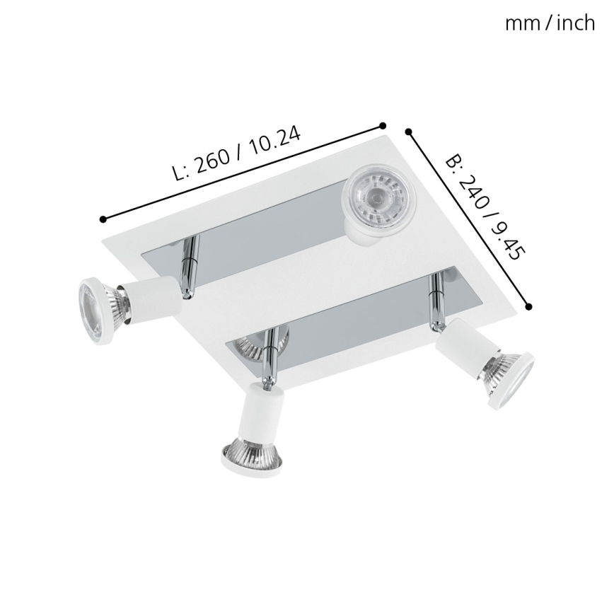 Eglo 94962 - Foco LED SARRIA 4xGU10-LED/5W/230V