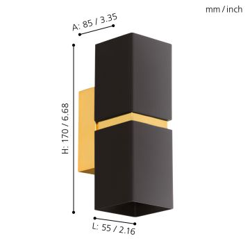 Eglo - LED Aplique 2xGU10-LED/4W/230V