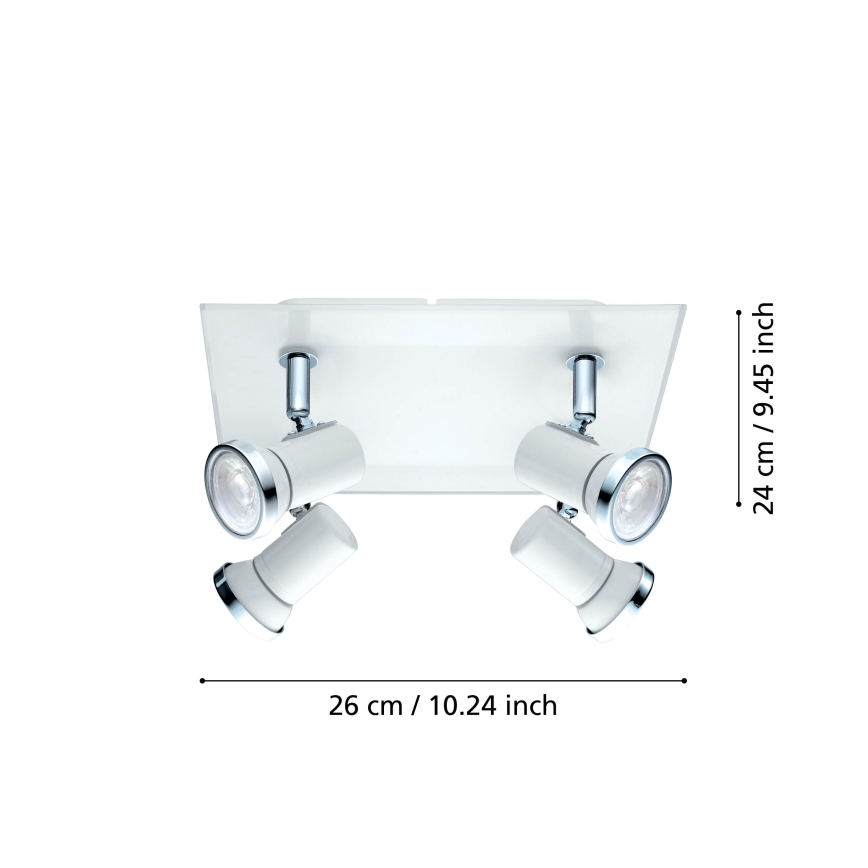 Eglo - Foco LED para el baño 4xGU10-LED/3,3W/230V IP44