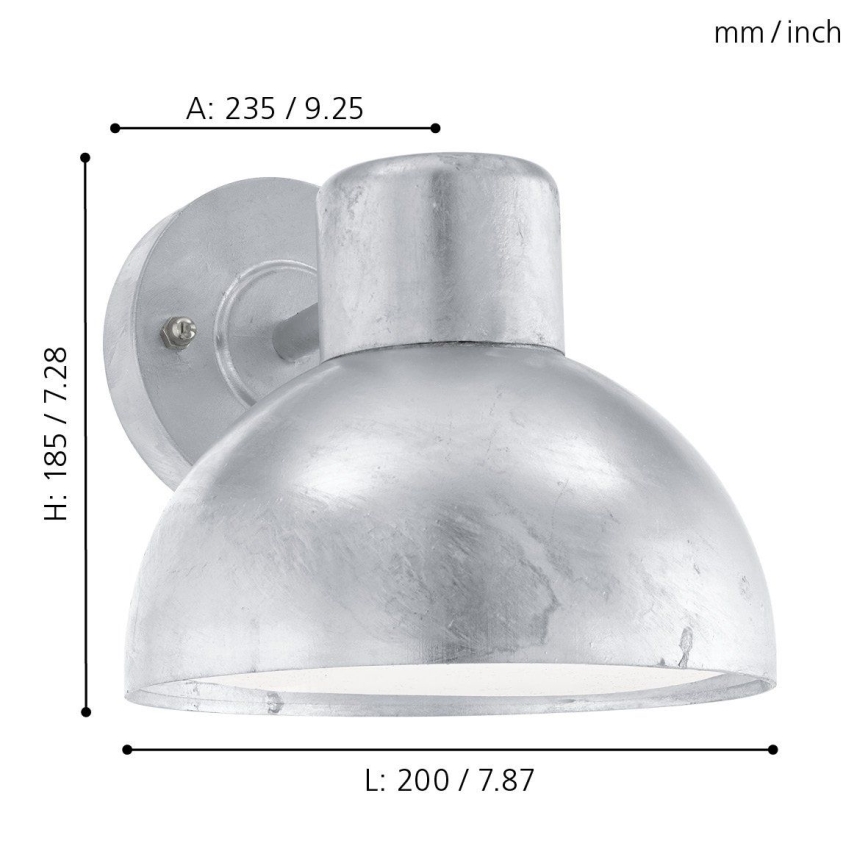 Eglo - Aplique exterior 1xE27/60W IP44