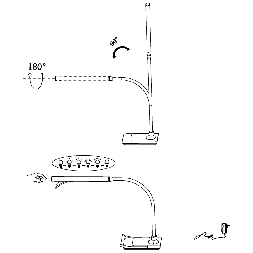 Eglo - Lámpara de mesa LED regulable LED/3,5W/230V