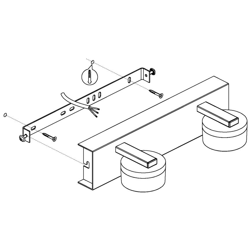 Eglo - Aplique de baño LED regulable 2xLED/7,2W/ IP44