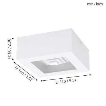 Eglo - Plafón LED 1xLED/6,3W/230V