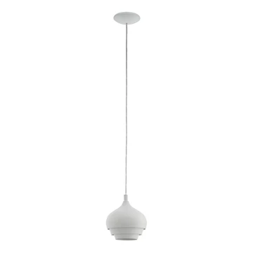 Eglo 97212 - Lámpara colgante CAMBORNE 1xE27/60W/230V blanco diámetro 190 mm
