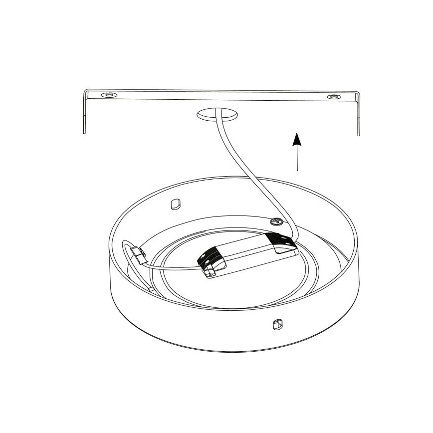 Eglo - Plafón LED 1xLED/25W/230V plateado redondo 4000K