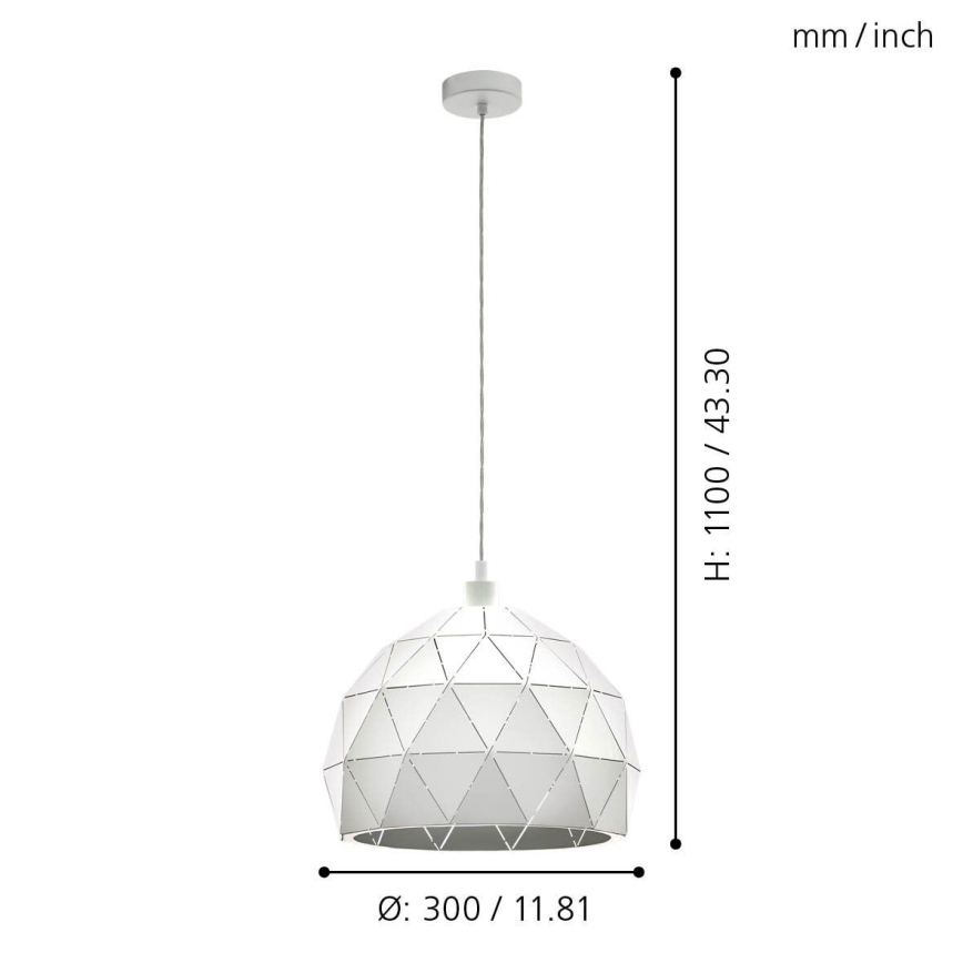 Eglo - Lámpara colgante 1xE27/60W/230V