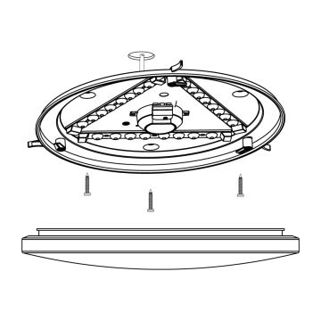 Eglo - Plafón LED LED/17,3W/230V