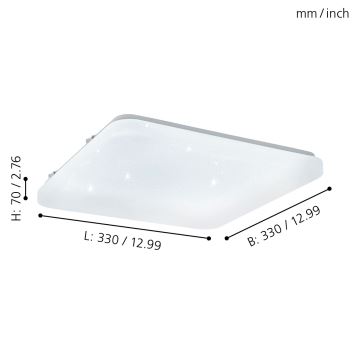 Eglo - Plafón LED LED/17,3W/230V