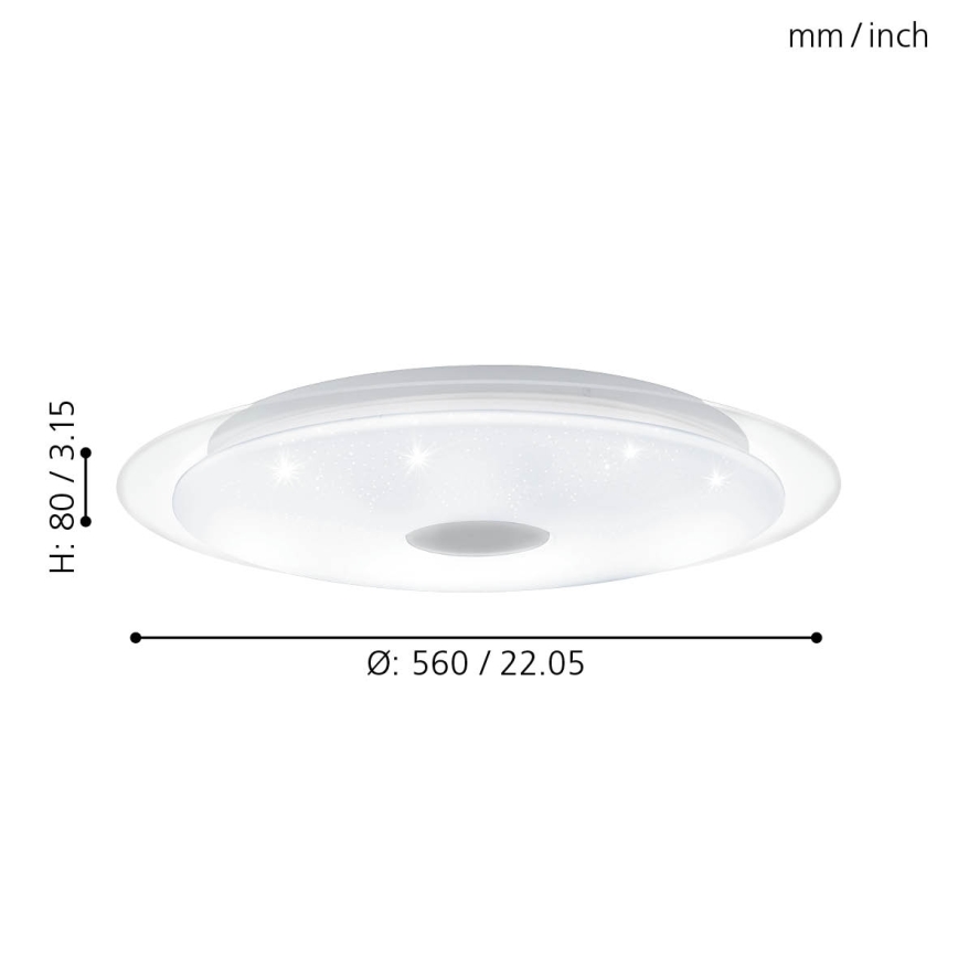 Eglo - LED Plafón regulable LED/36W/230V + control remoto