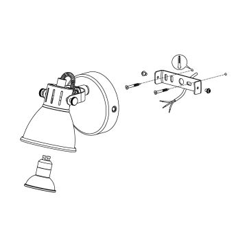 Eglo - Foco LED de pared 1xGU10/3,3W/230V