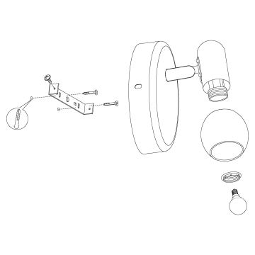 Eglo - Foco de pared 1xE14/10W/230V